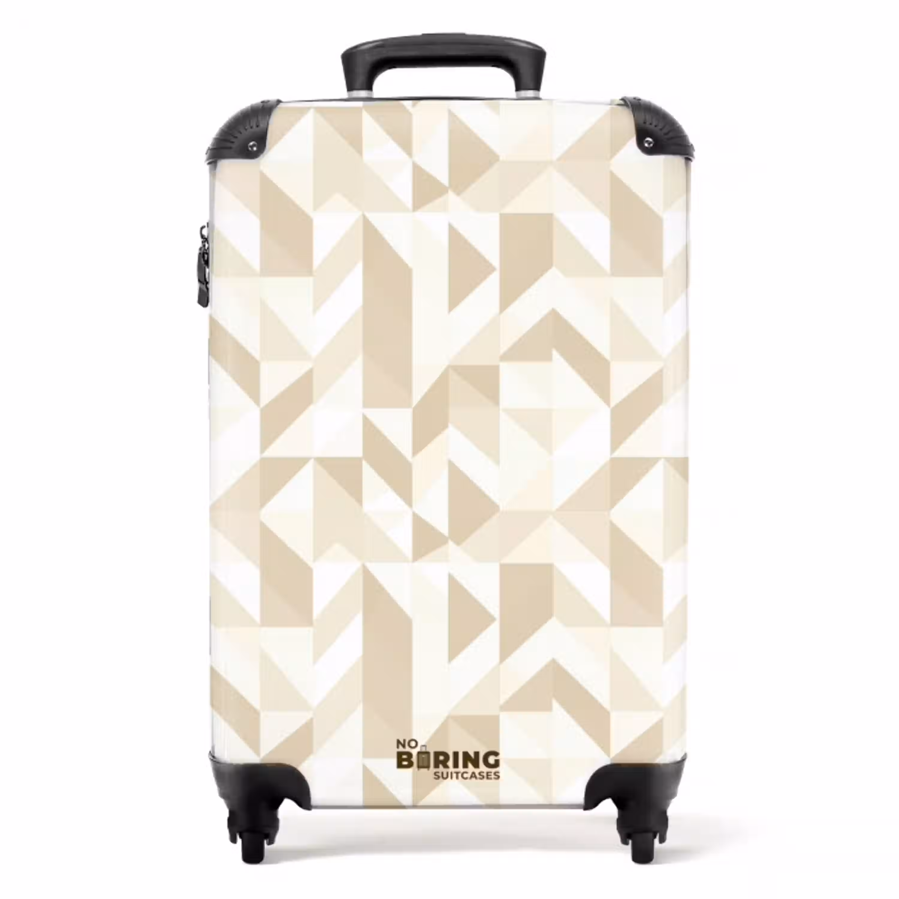 Modern - Abstract - Beige NBS - Handbagage koffer - Volwassenen Unisex middel -productfoto_recht