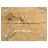 Hout - Klassiek Naambord Rechthoek middel -3d
