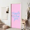 Tequila texted you - Roze - Blauw deurposter klein -sfeer6