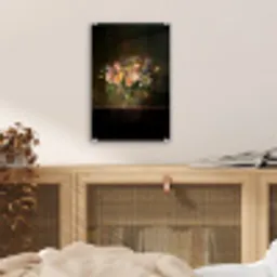 Glazen - Bloemen - Boeket - Kleuren plexiglas 5mm klein -sfeer4
