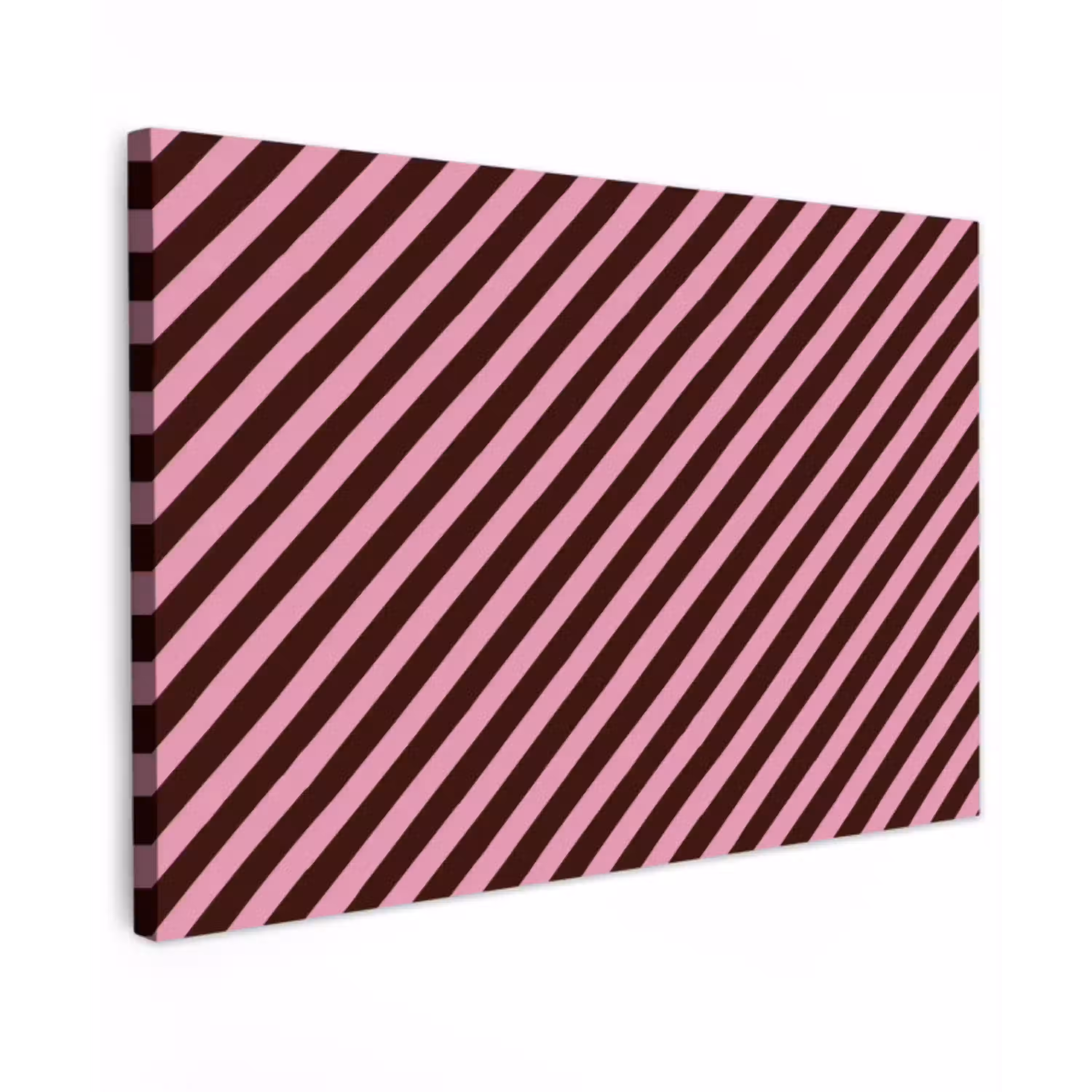 Strepen - Roze - Bruin canvas 2cm klein 34 -z3d