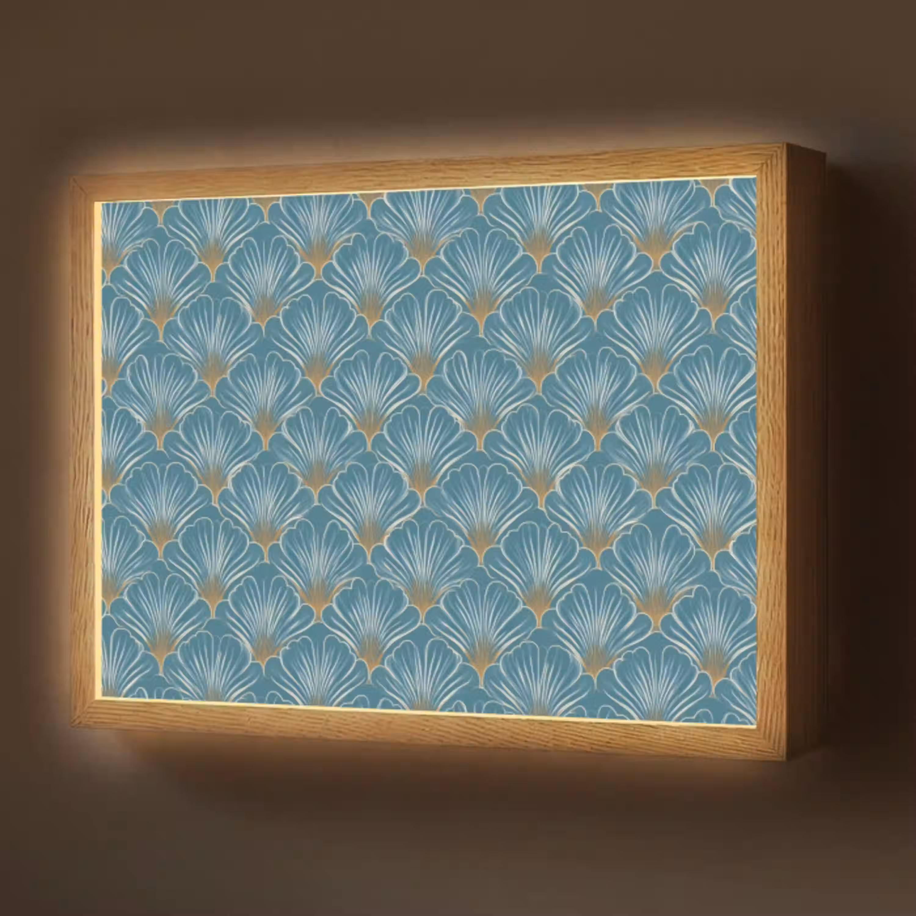 Symmetrisch - Patroon - Blauw Light Box met batterij (Wandlamp) middel 907 -z3d_website