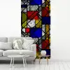 Mondriaan - Glas in lood - Oude Meesters - Kunstwerk - Abstract - Schilderij fotobehang vinyl groot -woonkamer