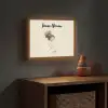 Meisje - Knot - Bruin - Voetbal Light Box met batterij (Wandlamp kind) middel -sfeer5_kind