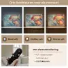 Vissen - Water - Dieren - Kunst - Olieverf Light Box met batterij (Wandlamp) middel -USP_lichtkleurNL