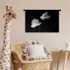Orchidee - Bloemen - Zwart - Wit - Stilleven Wandkleed katoen klein -wsfeer5_kind