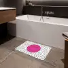 Smiley - Roze - Stippen Badmat klein -sfeer3