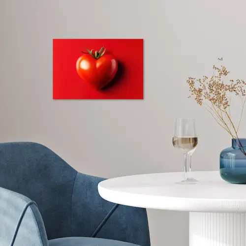 Tomaat - Rood - Hart poster papier klein -sfeer3