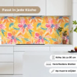 Textuur - Bloemen - Kleurrijk keuken achterwand 2 middel 871 -sfeer4_DE