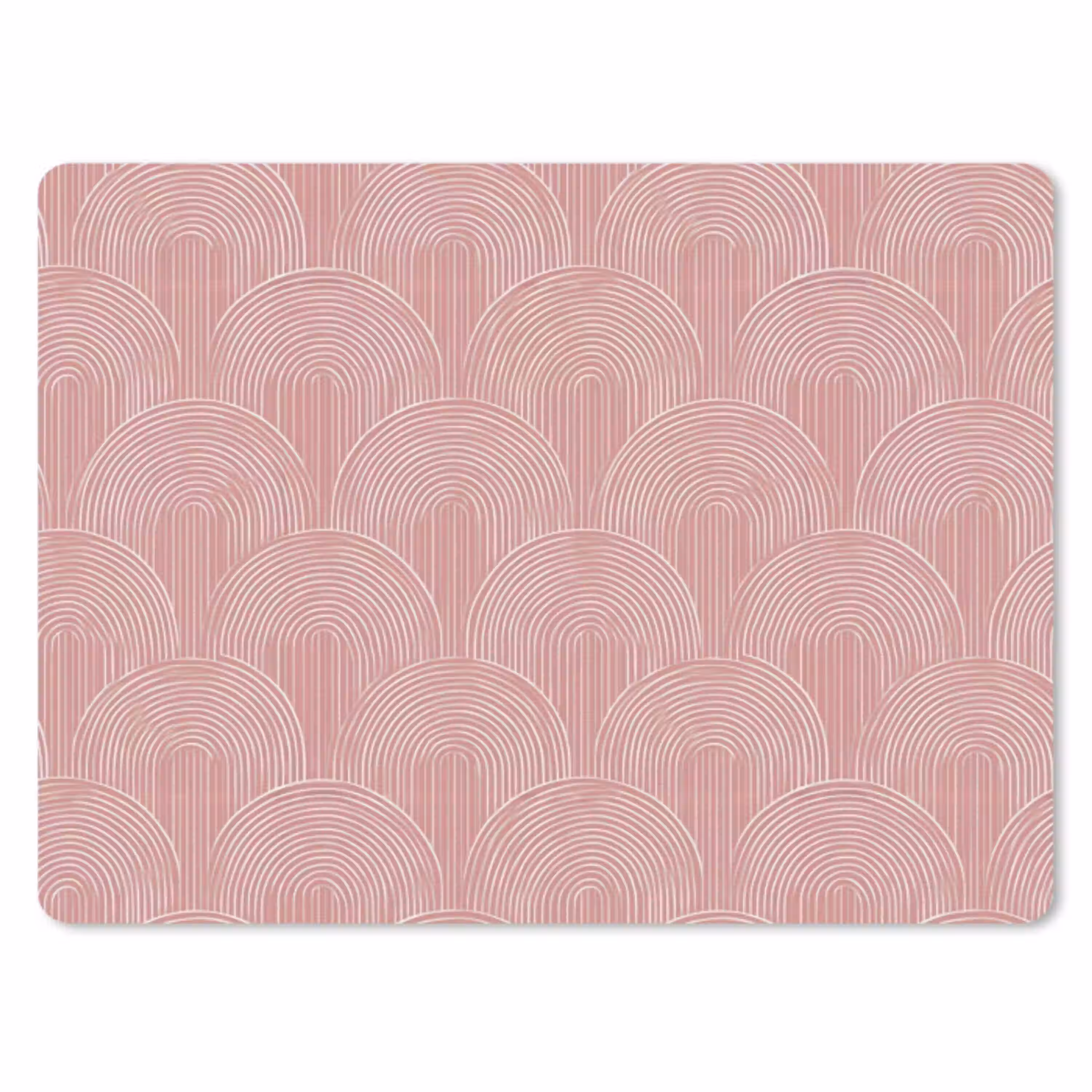 Oudroze - Bogen - Deco - Lijnen muismat rubber klein 262 -3d