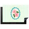Bloemen - Ovaal - Strepen - Groen Inductie beschermer vinyl 3mm klein -3d