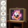 Voetbal - Roze - Vuur Light Box met batterij (Wandlamp kind) middel -USP_websiteoverzichtNL