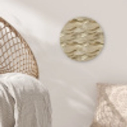 Golven - Patroon - Goud Wandcirkel kunststof plaat 5mm dik klein 188 -sfeer5