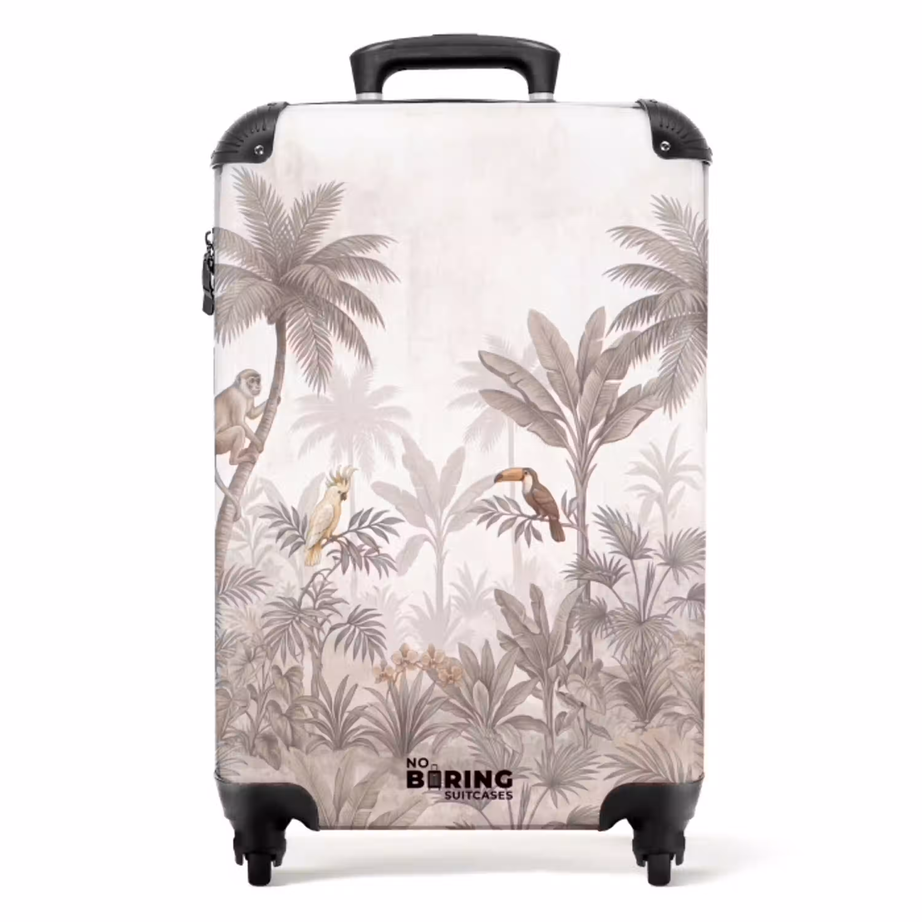 Jungle - Dieren - Palmbomen NBS - Handbagage koffer - Volwassenen Unisex middel -productfoto_recht