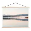 Water - Bomen - Mistlaag textielposter latten blank klein -3d