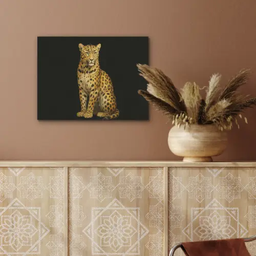 Panter - Realistisch - Bruin PET vilt klein -sfeer4