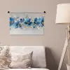 Bloemen - Blauw - Abstract Wandkleed katoen klein -sfeer4