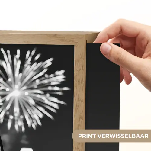 Vuurwerk - Proosten - Skyline - Champagne Light Box met batterij (Wandlamp) middel -USP_websiteprintNL