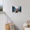 Hert - Dieren - Landschap - Winter - Sneeuw tuinposter los doek klein -sfeer8