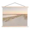 Kustlijn - Horizon - Hek textielposter latten blank klein -3d