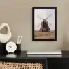 Windmolens - Landschap - Veld fotolijst zwart zonder passe partout klein -sfeer1