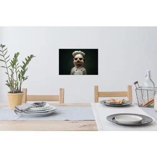 Dier - Kok - Stokstaartje Muursticker klein -eettafel