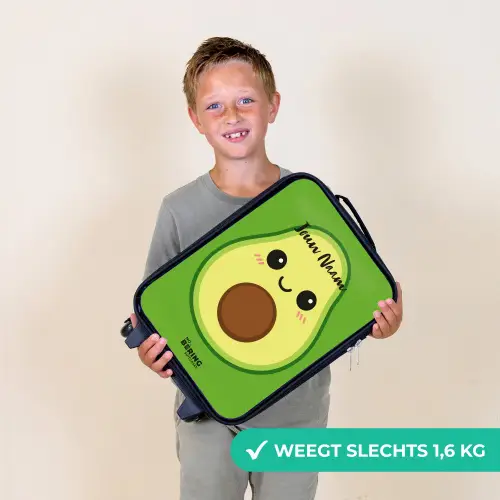 Kawai - Avocado - Groen Kinderkoffer - Zwart klein -sfeer4_NL
