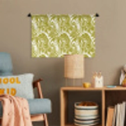 Palmblad - Patroon - Groen Wandkleed katoen klein 269 -wsfeer4_kind