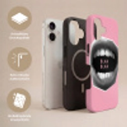 Mond - BLAH BLAH - Roze Toughcase MagSafe Apple iPhone 17 klein -USP_Lagen_DE