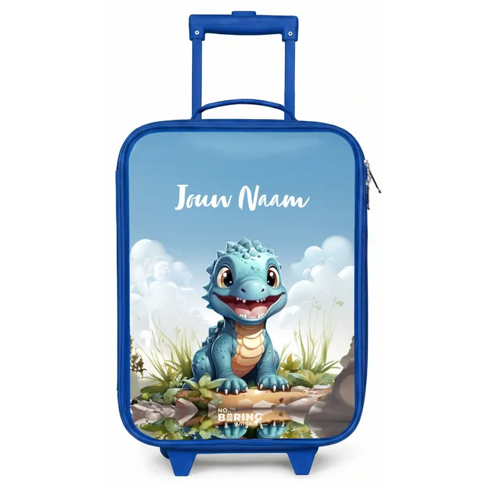 Darius Dino Kinderkoffer - Blauw klein -zz3dotto