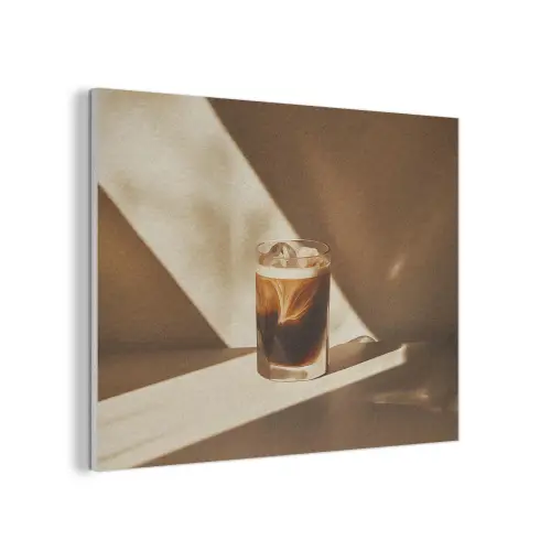 Glas - Ijskoffie - Schaduw - Bruin PET vilt klein -3d