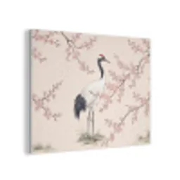 Aziatisch - Kraanvogel - Beige PET vilt klein -3d