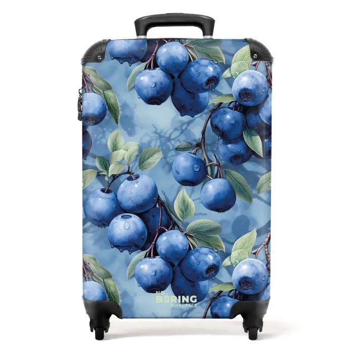 Vintage fruit - Blauwe bes NBS - Handbagage koffer - Kinderen Unisex middel -productfoto_recht