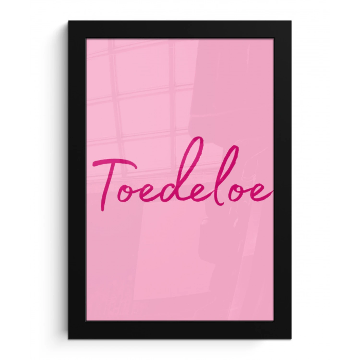Toedeloe - Roze - Minimalistisch fotolijst zwart zonder passe partout klein -3d