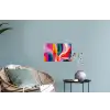 Vormen - Golvend - Abstract - Felroze Muursticker klein -plant