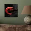 Garnaal - Rood - Dieren plexiglas 5mm klein -sfeer3