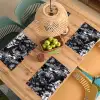 Springen - Paard - Zwart - Wit Placemat vinyl groot -zzsfeer5_Kitchenyeah-website