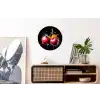 Kersen - Fruit - Graffiti - Verf - Abstract - Modern - Kleurrijk Wandcirkel aluminium klein -kantoor