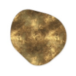 Antiek - Metaallook - Goud Wandcirkel Organisch Forex 3mm klein 629 -3d