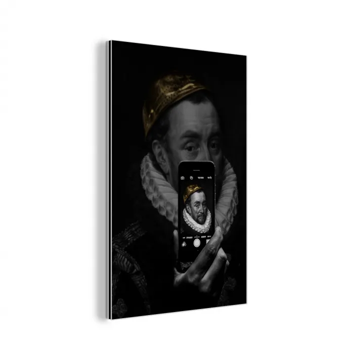 Willem van Oranje - Adriaen Thomasz - Smartphone aluminium wit klein -3d