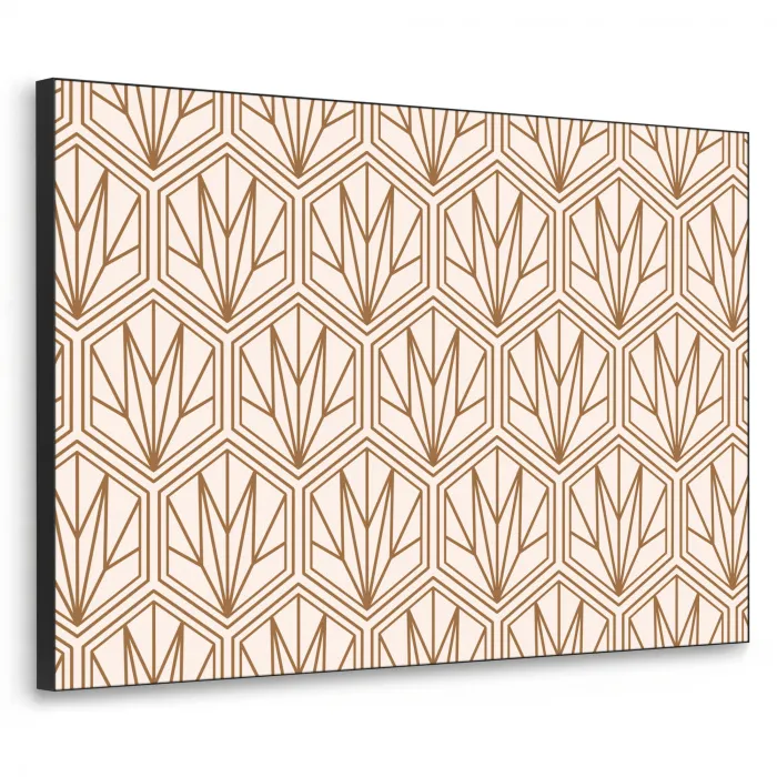 Geometrisch - Patroon - Beige Textielframe zwart klein 947 -3d