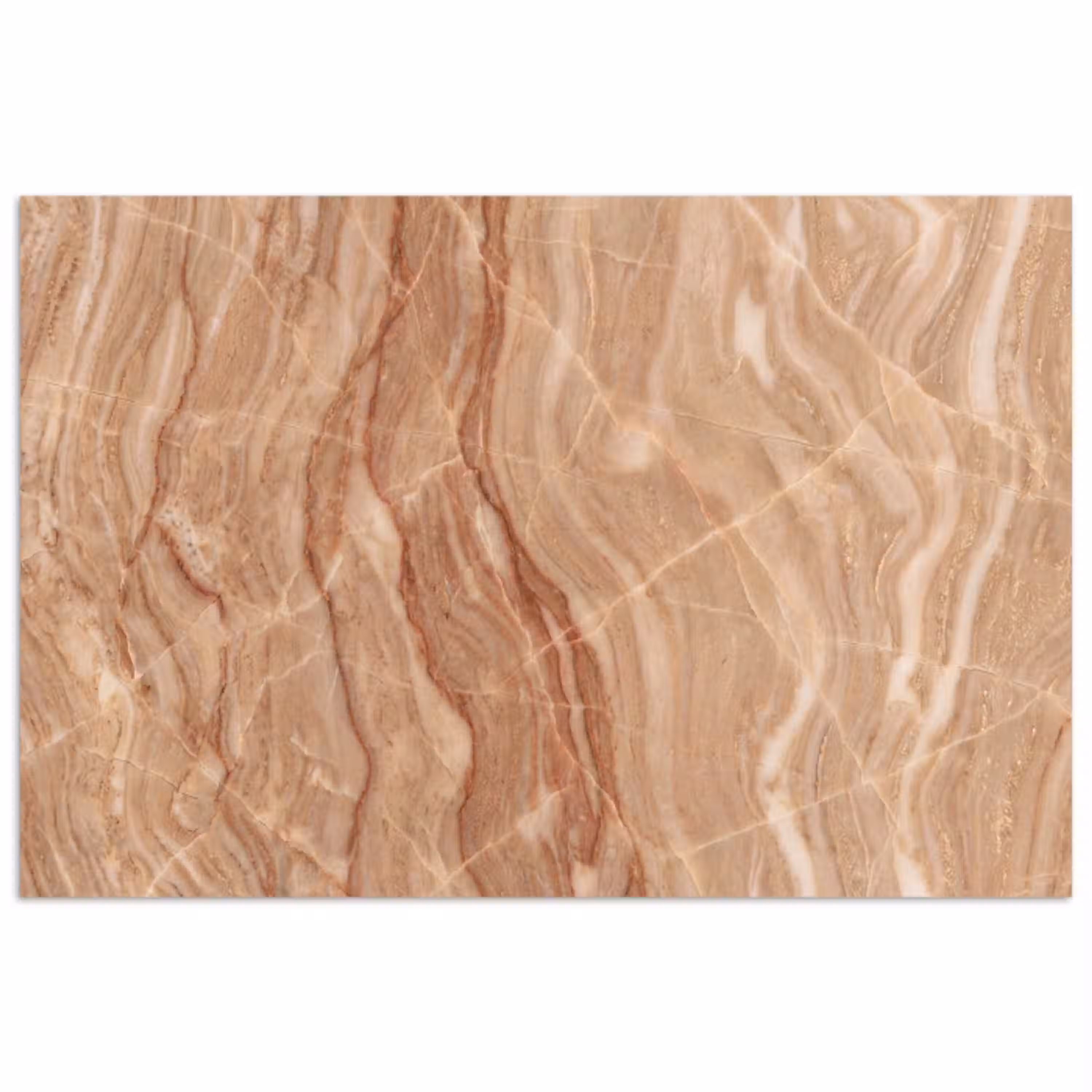 Marmer - Ader - Natuur - Abstract - Beige poster papier klein -3d