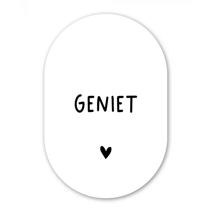 Quotes - Geniet - Spreuken Wandcirkel Ovaal Forex klein -3d