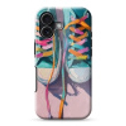 Sneakers - Veters - Kleurrijk - Schaduw Toughcase MagSafe Apple iPhone 17 klein -3d