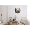 Papegaaien - Vogels - Natuur - Bloemen Wandcirkel aluminium klein -woonkamer