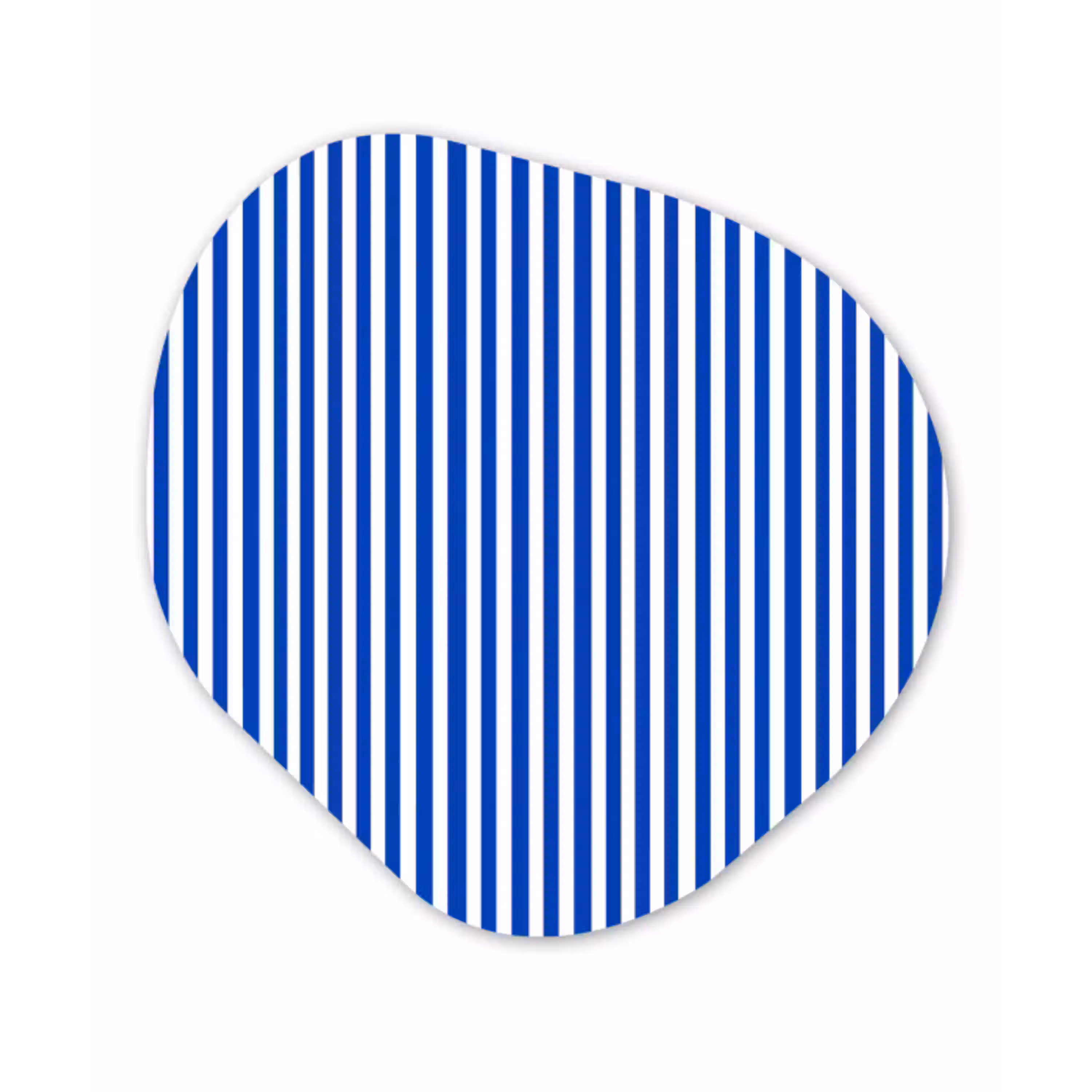 Klassiek - Strepen - Blauw Wandcirkel Organisch Forex 3mm klein 629 -3d