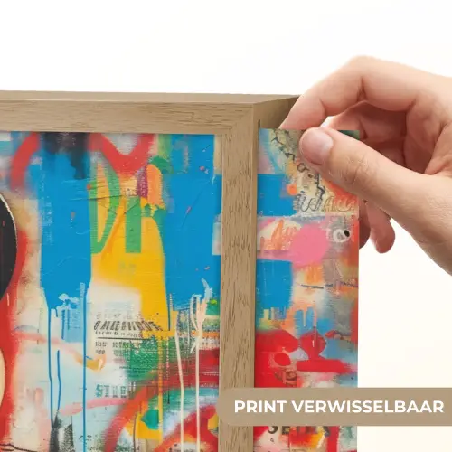 Graffiti - Jongen - Street art - Kleuren Light Box met batterij (Wandlamp) middel -USP_websiteprintNL