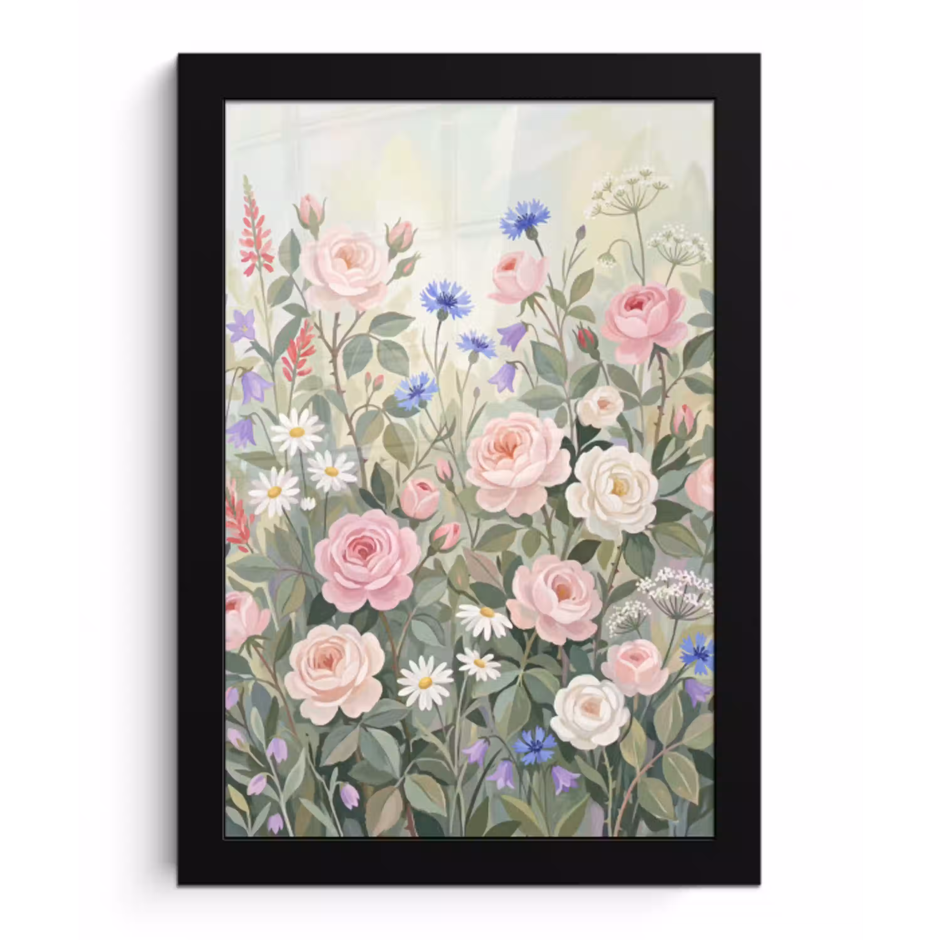 Bloemen - Tuin - Natuur - Kleurrijk fotolijst zwart zonder passe partout klein -3d