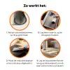Minimalistisch - Tak - Bladeren - Zwart Inductie beschermer vinyl 3mm klein -zzzzzzz-td-werking