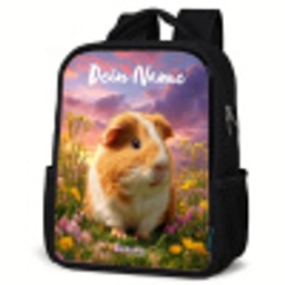 Cavia - Natuur - Dier Rugzak - Zwart middel -schuin